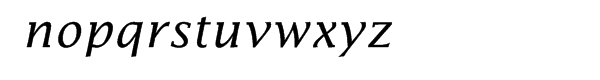 Lucida Math Italic Font LOWERCASE