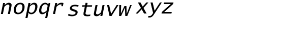 Lucida Sans Type EF Obl Font LOWERCASE