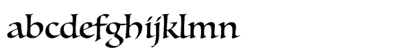 Luminari Regular Font LOWERCASE