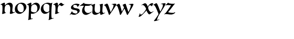 Luminari Font LOWERCASE