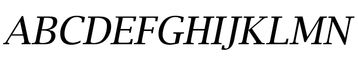 Luxi Serif Oblique Font UPPERCASE