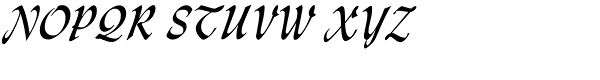Lydian Cursive Font UPPERCASE