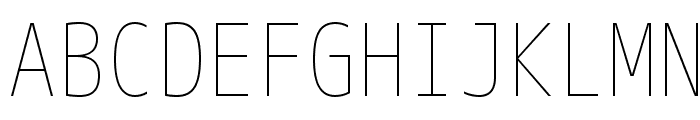 M+ 1m thin Font UPPERCASE