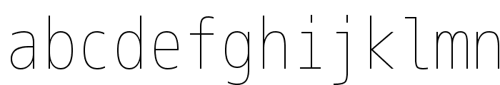 M+ 1m thin Font LOWERCASE