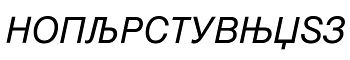 MAC C Swiss Italic Font UPPERCASE