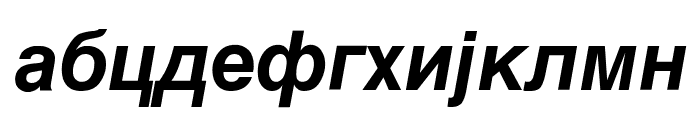 Macedonian Helv Bold Italic Font LOWERCASE