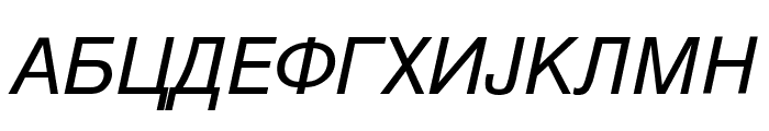 Macedonian Helv Italic Font UPPERCASE