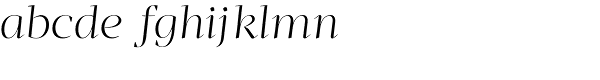 Mafra Display Light Italic Font LOWERCASE