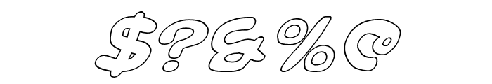 Magic Beans Outline Italic Font OTHER CHARS