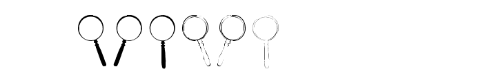 Magnifying Glass Font LOWERCASE