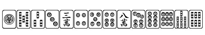 Mahjong Plain Font LOWERCASE
