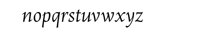 Maiola Italic Cyrillic OT Font LOWERCASE
