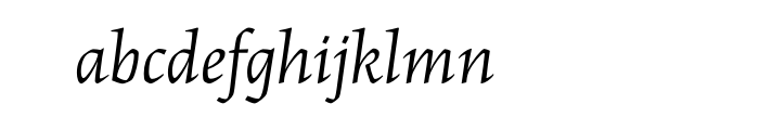 Maiola Italic OT Font LOWERCASE