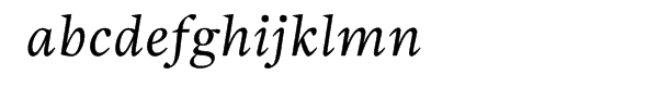 Malabar™ Pro Italic Font LOWERCASE