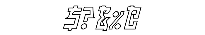 Manga Hollow Italic Font OTHER CHARS