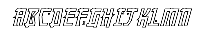 Manga Hollow Italic Font LOWERCASE