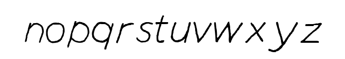 Manhattan Hand Lite Italic Font LOWERCASE