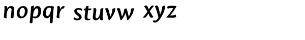 Mantika Sans Std Bold Italic Font LOWERCASE