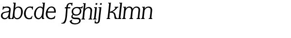 Marbrook BQ-Light Italic Font LOWERCASE
