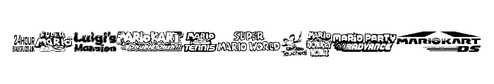 Mario and Luigi Font OTHER CHARS