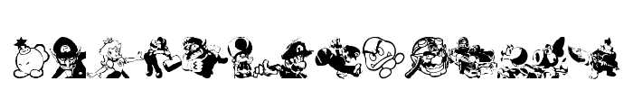 Mario and Luigi Font UPPERCASE