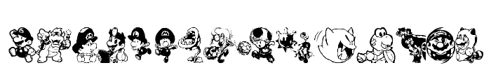 Mario and Luigi Font LOWERCASE