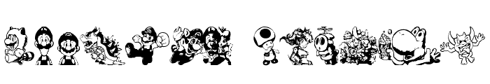 Mario and Luigi Font LOWERCASE