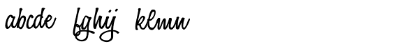 Martini Script Fat Font LOWERCASE
