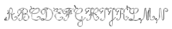 Maternellecolor trace cursive Font UPPERCASE