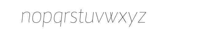 Maya Samuels Thin Italic OT Font LOWERCASE
