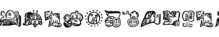 MayanMexicanSymbols Font UPPERCASE