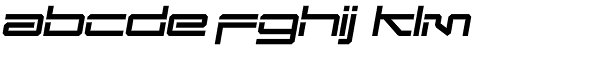 Mechwar-Regular Oblique Font LOWERCASE
