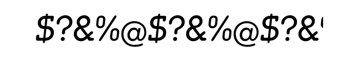 Media Serif TU Regular Italic OT Font OTHER CHARS