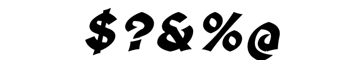 Medieval Sharp Bold Oblique Font OTHER CHARS