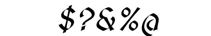 Medieval Sharp Oblique Font OTHER CHARS