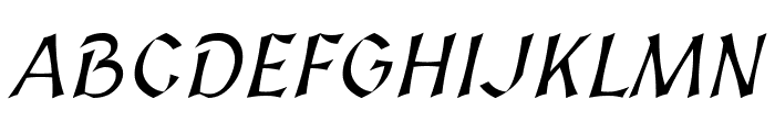 Medieval Sharp Oblique Font UPPERCASE