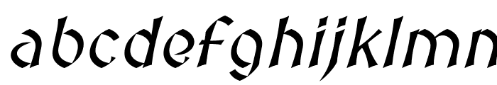 Medieval Sharp Oblique Font LOWERCASE