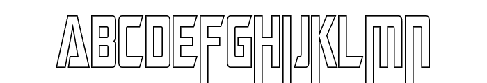 Megatron Condensed Hollow Font UPPERCASE