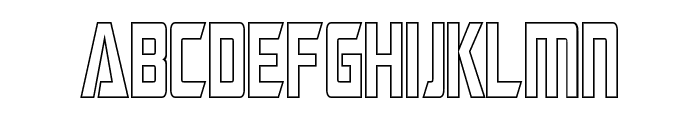 Megatron Condensed Hollow Font LOWERCASE