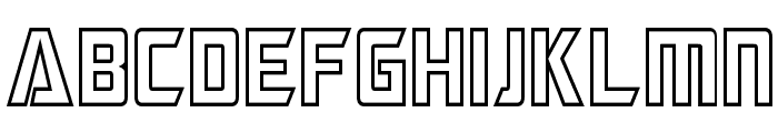 Megatron Hollow Condensed Font LOWERCASE