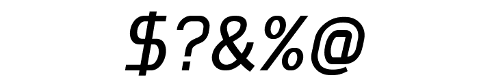 Megi Sans Italic Font OTHER CHARS
