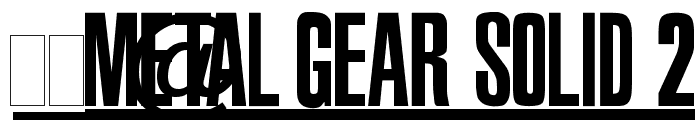 Metal Gear Solid 2 Font OTHER CHARS