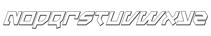 Metal Storm 3D Italic Font LOWERCASE