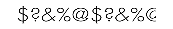 Metra Serif Light Caps OT Font OTHER CHARS