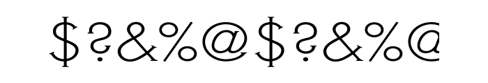 Metra Serif Light OT Font OTHER CHARS