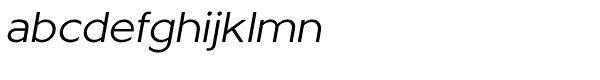 Metrisch Book Italic Font LOWERCASE