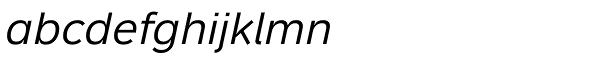 Metron Book Italic Font LOWERCASE