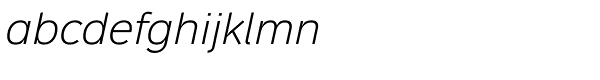 Metron Light Italic Font LOWERCASE