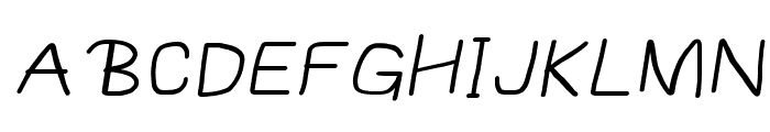MewTooHand Bold Wide Italic Sample