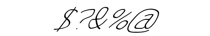 MewTooHand UltimateItalic Wide Font OTHER CHARS